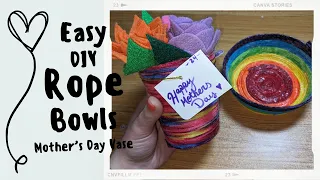 Easy DIY Rope Bowl - Mother's Day Vase
