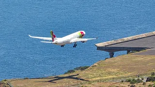 AMAZING VIEW AIRBUS A330-200 Landing at Madeira Airport