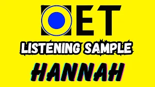 Hannah OET  listening with answers oet 2.0 online classroom listening materials
