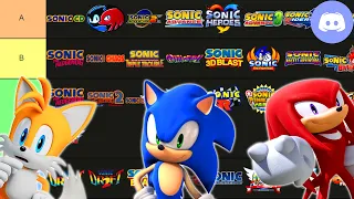 Sonic, Tails, and Knuckles make a Sonic Games Tier List Parts (1 & 2)