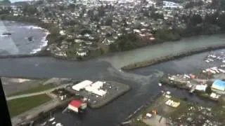 Brookings/Harbor Tsunami Aerial View-Wave Surges 3-11-11