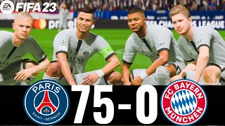 FIFA 23 -MESSI, RONALDO, MBAPPE, NEYMAR, HAALAND ALL STAR  |PSG 75-0 FC BAYERN! UEFA SUPER CUP !