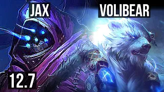 JAX vs VOLI (TOP) | Rank 2 Jax, 5/0/3, Rank 19 | KR Challenger | 12.7