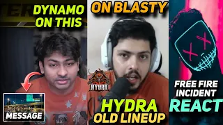 Caster on Hydra Blasty & New Lineup | Dynamo message | Danger React on incident | BGMI