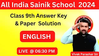 All India Sainik School Entrance Exam Class 9th - Answer Key & Paper Solution 2024 #aissee