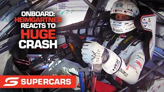 ONBOARD: Heimgartner reacts to HUGE pile-up - Boost Mobile Gold Coast 500 | Supercars 2022