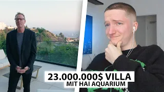 Justin reagiert auf 23.000.000$ Villa mit Haifisch Becken.. | Reaktion