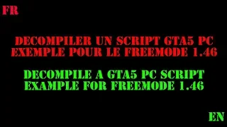 [ TUTO / GTA5 / PC ] Decompiler script YSC