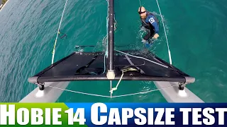 Hobie 14 Solo capsize recovery   how easy?