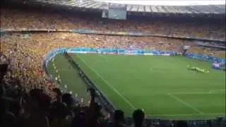 Colombia Canta su Himno y hace temblar el  Estadio Mineirão de Belo Horizonte Brasil