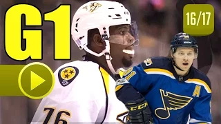 Nashville Predators vs St. Louis Blues. 2017 NHL Playoffs. Round 2. Game 1. 04.26.2017. (HD)