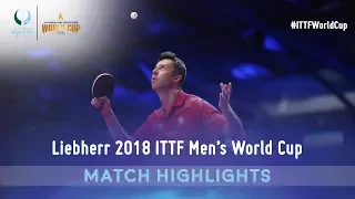 Fan Zhendong vs Vladimir Samsonov I 2018 ITTF Men's World Cup Highlights (1/4)