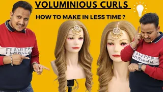 How to make voluminous curls in short  time / Quick & Easy Voluminous Curls Tutorial
