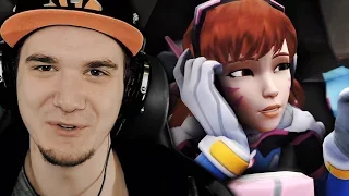 OVERWATCH - D.VA ЗАСТРЯЛА! ДИВА В ОВЕРВОТЧ | РЕАКЦИЯ