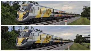 Two Brightline Trains within minutes following each other - 9/30/23