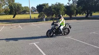 Slow right turn exercises with Elite Motorcycle Training