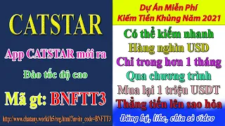 CatStar - Quá ngon, có thể kiếm nhanh vài nghìn USD chỉ 1 tháng với chương trình thưởng 1 triệu USDT