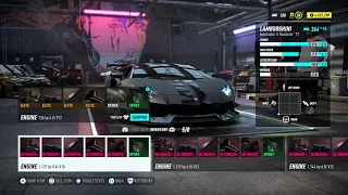 Aventador S Roadster - All Maxed out Engines Stats+Sound | Need for Speed Heat