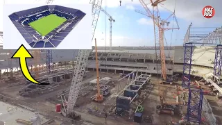 AMAZING? New Everton Stadium Construction Update! Internal Work, Roof Truss, Brick Facades