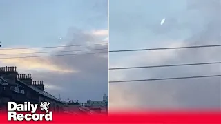 Mysterious UFO filmed plummeting out of Glasgow sky