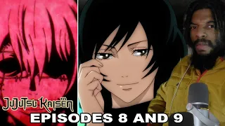 THIS SHOW GOT ME LIKE... | Jujutsu Kaisen Season 1 EP 8 & 9 REACTION