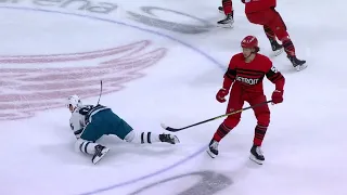 Detroit Red Wings Seider Drops San Jose Sharks Karlsson