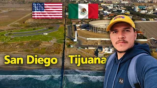 Así es La Frontera más Transitada del Mundo | Tijuana México, San Diego USA 🤯