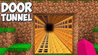 I found a LONGEST TUNNEL DOOR ! Where do lead DOOR TUNNEL in Minecraft ?