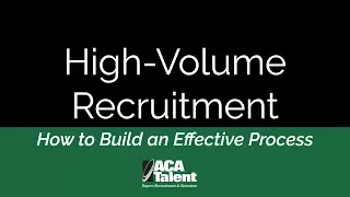 RPO: What is high-volume recruitment?