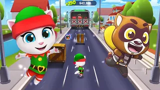 Talking Tom Gold Run - Boss Fight - Elf Angela vs Raccoon Boss - Android/ios Gameplay - Full screen