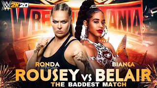 WWE 2K20 - Wrestlemania - Ronda Rousey vs Paige - The Baddest Match