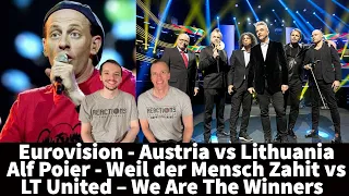 Eurovision Reaction - Austria vs Lithuania - Alf Poier - Weil der vs LT United – We Are The Winners