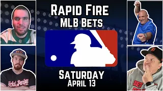 MLB Rapid Fire Bets Saturday April 13th - Picks And Parlays #mlbb