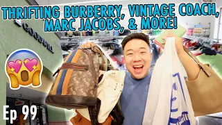 THRIFTING BURBERRY, VINTAGE COACH, MARC JACOBS, & MORE! Goodwill Hunting Ep 99