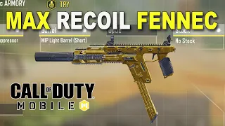 Max recoil fennec Gunsmith Build in COD Mobile | Call of duty Mobile