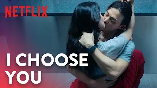 Kim Ji-hun answers Lee Joobeen’s decision with a kiss | Money Heist: Korea Part 2 Ep 10 [ENG SUB]