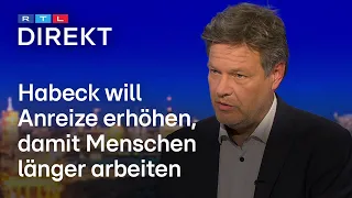 Habeck: Wer im Rentenalter weiterarbeitet, sollte keine Arbeitslosenversicherung zahlen | RTL Direkt