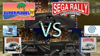 Sega Rally 2 - Dreamcast, PC & Supermodel 0.3 (new renderer) comparison