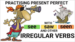 English irregular verbs - practise irregular verbs in Present Perfect with sentences and pictures