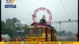 Man Hulchul with Touches High Tension Wire @ Dabra Railway Station | in Madhya Pradesh