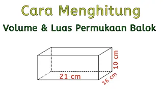 Cara Mudah Menghitung Volume dan Luas Permukaan Balok