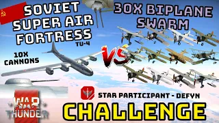 SUPER AIR FORTRESS (TU-4) VS 30X BIPLANES - Can 10x 23mm Cannons Do It? - WAR THUNDER