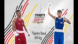 Boks. Jahon chempionati. Yarim final. 64 kg. Iqboljon Xoldorov vs Fredus Roxas