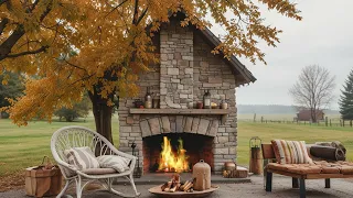 Ultimate Relaxation: Jazz Music on the Farm Cozy Fireplace & Soothing Crackling Sounds 4 Deep Sleep