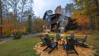 North Georgia Cabin Rental Drone Tour | Cabin Drone Tour | Blue Ridge Cabin Rental Airbnb Tour