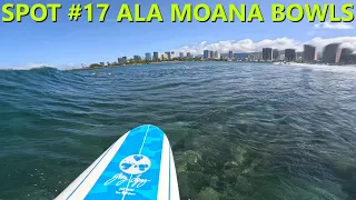 Surfing Ala Moana Bowls On Da 8ft Foamie: Spot #17 -  Oahu, Hawaii