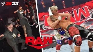 WWE 2K23 SIMULATION: Cody Rhodes vs Solo Sikoa | RAW 27/03/23 Highlights