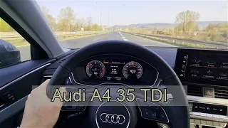 2022 Audi A4 35 TDI S tronic - consumption on 130 km/h (POV)