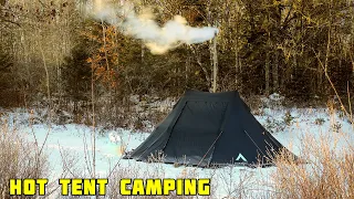 Winter Camping In Hot Tent