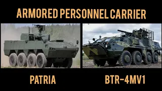 PATRIA (Finland) vs. BTR-4MV1 (Ukraine) 8x8 wheeled APC Military Comparison